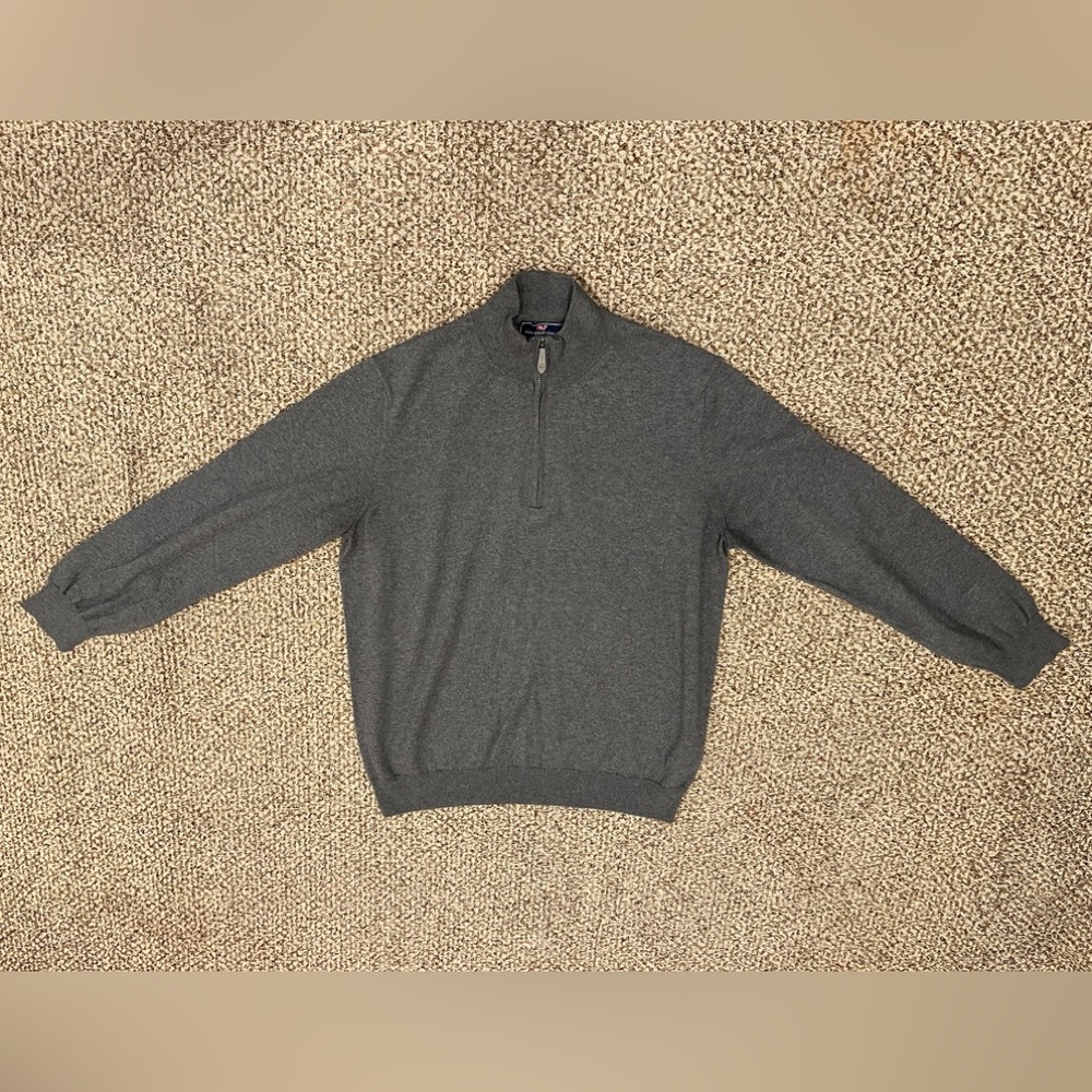 Mens Vineyard Vines 1/4 zip. It’s light in material and made in Italy.